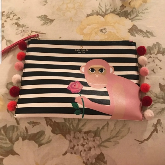 kate spade Handbags - Amazing kate spade monkey rambling rose wristlet